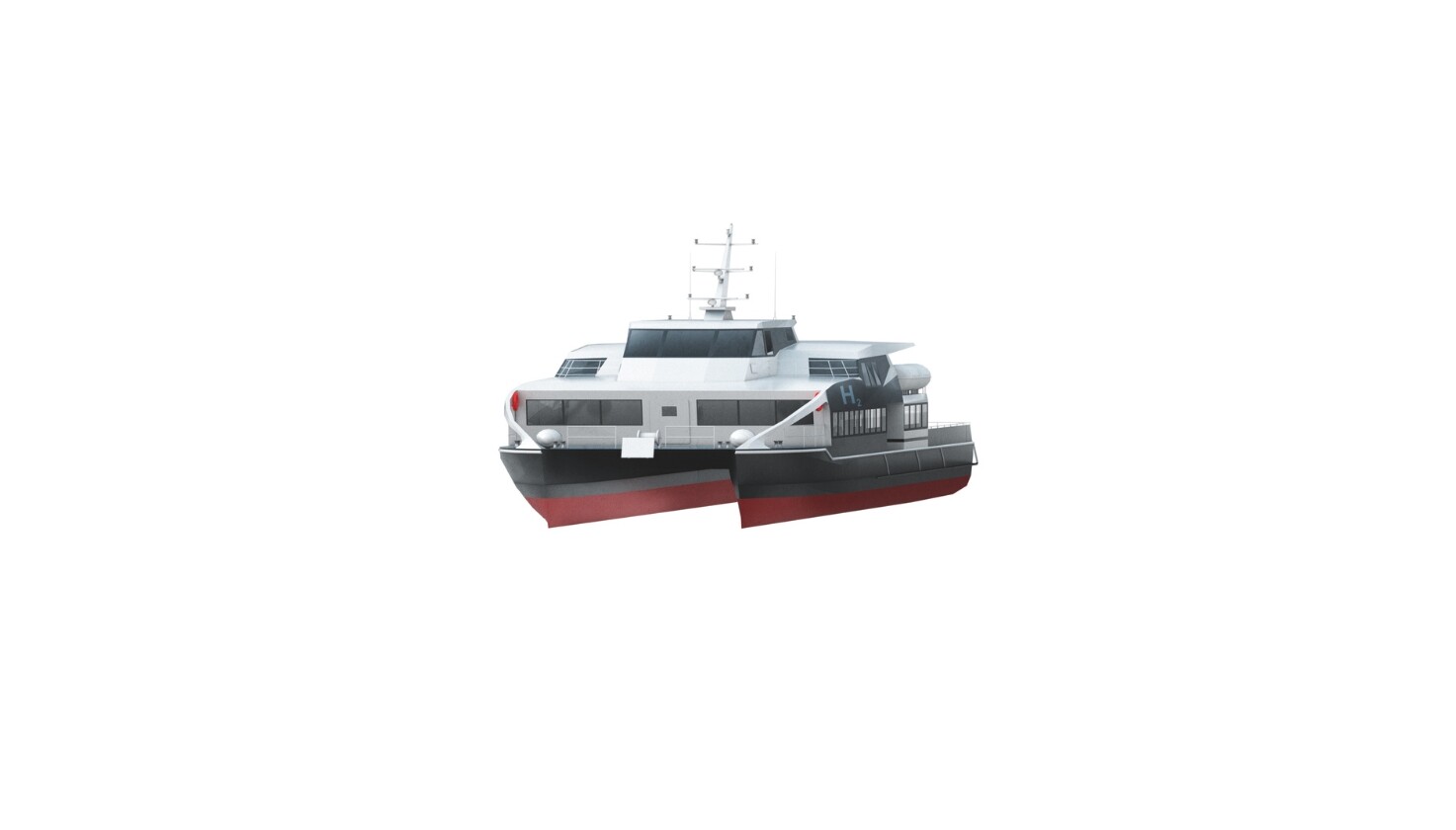 Skizze mit Kreuzfahrtschiff für Marine Wasserstoff Injektor H2 Skizze mit Kreuzfahrtschiff für Marine Wasserstoff Injektor H2